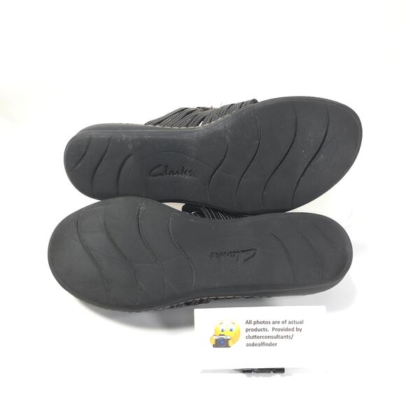 Collection by Clarks Leather Open Toe Sandal Womens Size 8.5 22545 Black - Picture 9 of 9